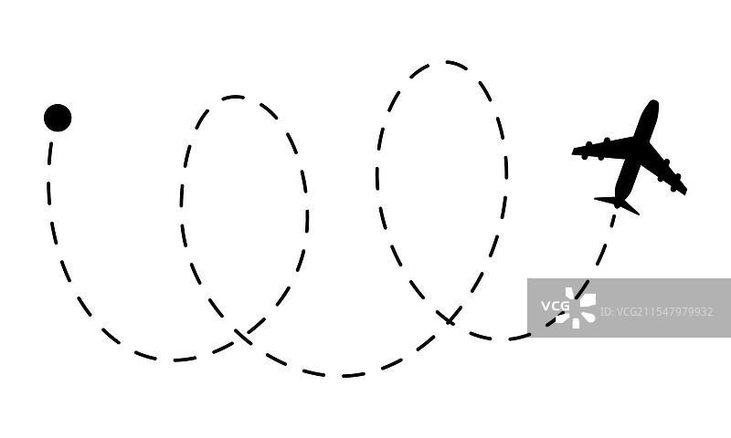 飞机航线路径图片素材