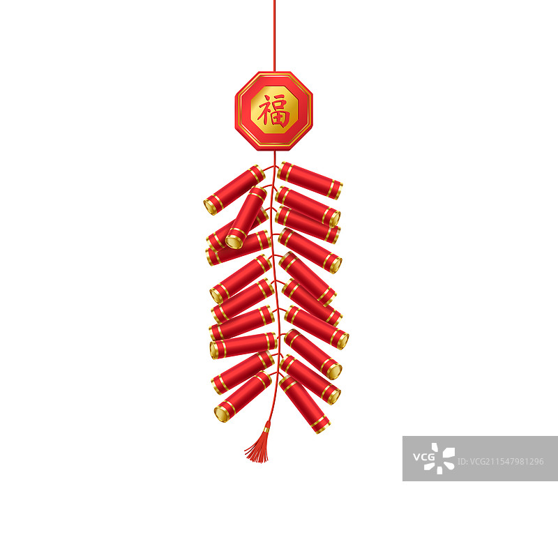 响亮的中国鞭炮迎接新年图片素材