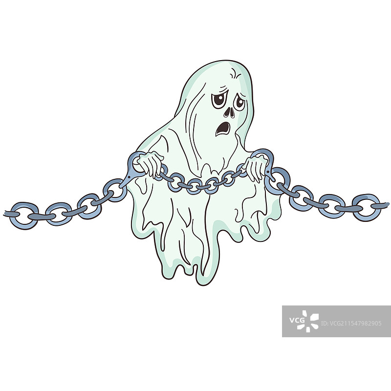 幽灵链增强的半脸角色图片素材