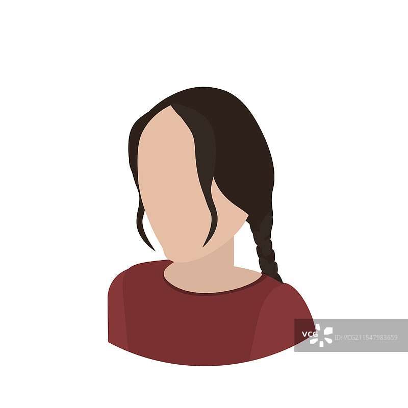 3D等距平面女性发型集合图片素材