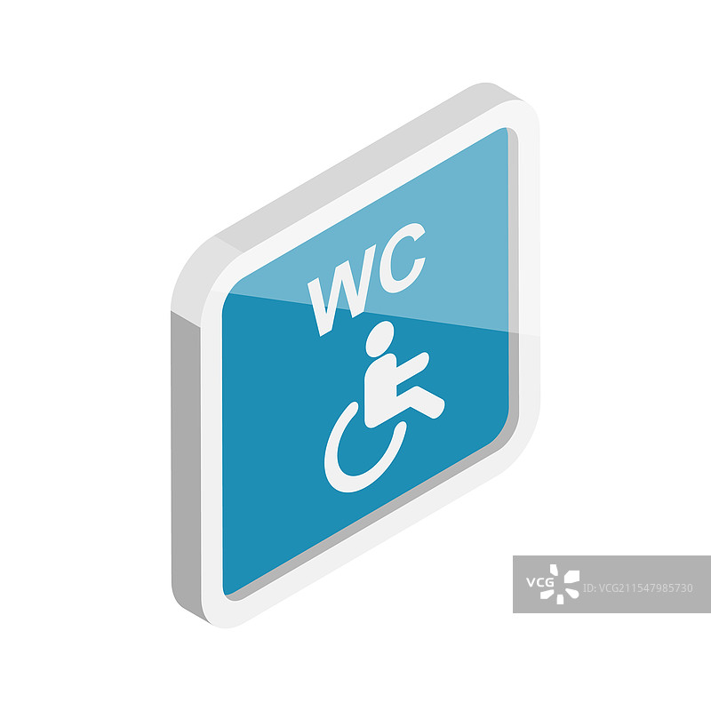 3D等距平面卫生间标志集合图片素材