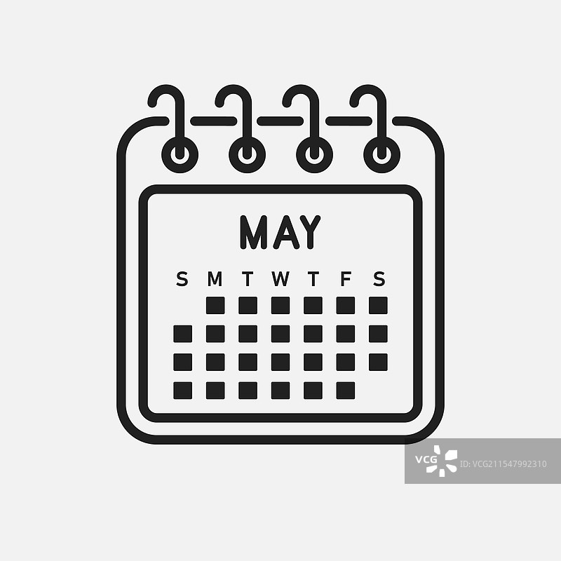 模板图标页面日历五月图片素材