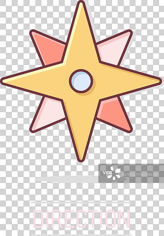 漫画风格的十字路口标志图标图片素材