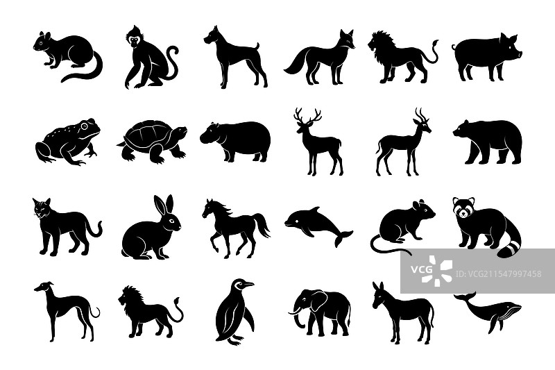 惊艳的动物剪影图片素材