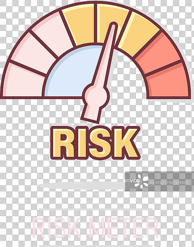 漫画风格的风险计量器图标评级指示器图片素材
