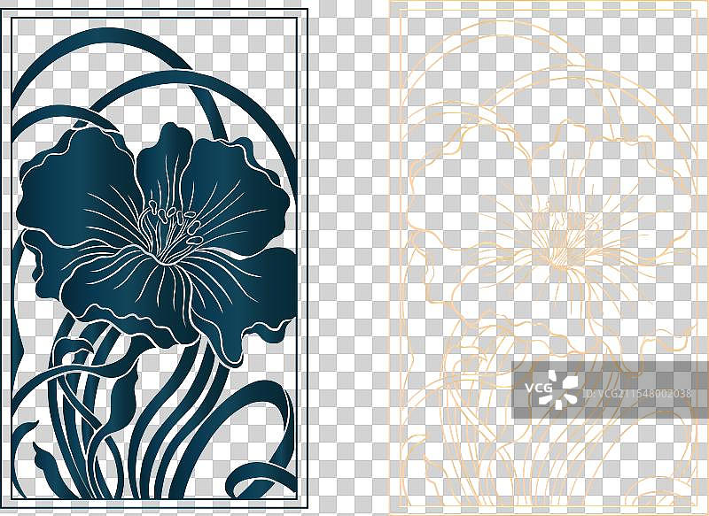 新艺术风格花卉植物图案模板图片素材