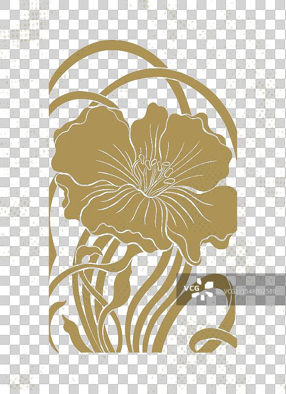 新艺术风格花卉植物图案模板图片素材