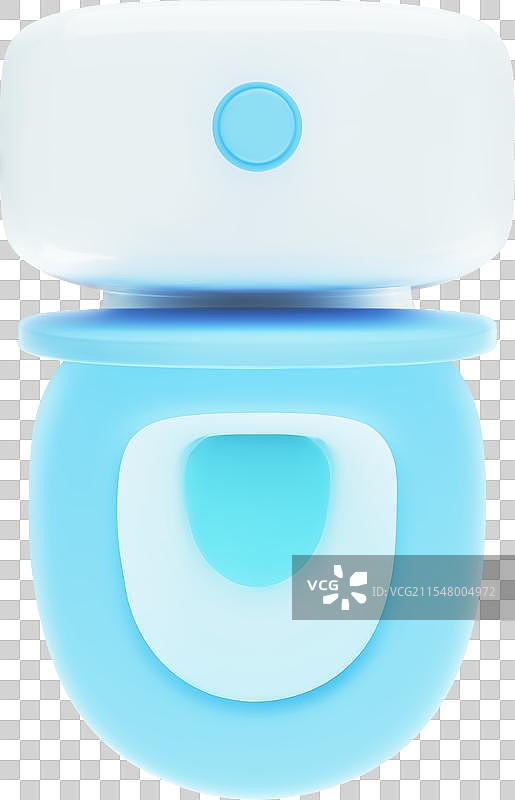 可爱的3D卡通白色陶瓷马桶图片素材