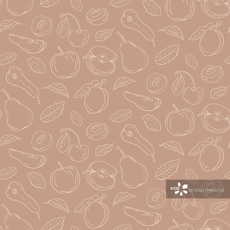 无缝水果图案与涂鸦画作图片素材