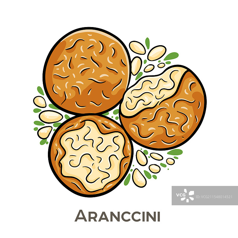 阿兰奇尼是美味的西西里米饭球图片素材