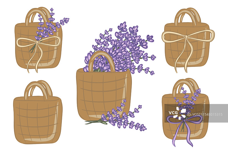 手绘环保袋装满了图片素材