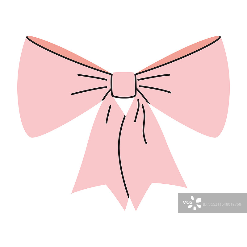 大美丽的粉色丝带蝴蝶结装饰结图片素材