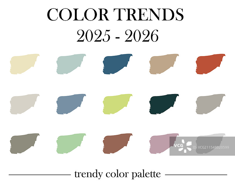 2025年和2026年的颜色趋势：15种精选颜色图片素材