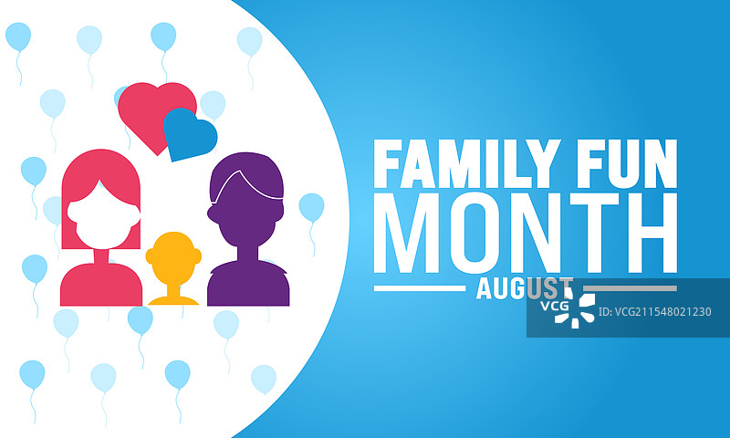 每年八月庆祝家庭乐趣月图片素材