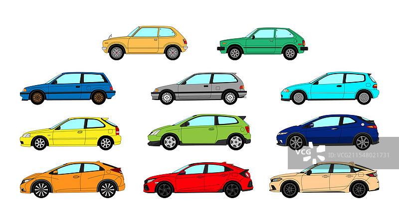 本田思域所有代际图片素材