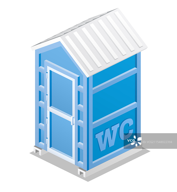 便携式化学厕所等距干水图片素材