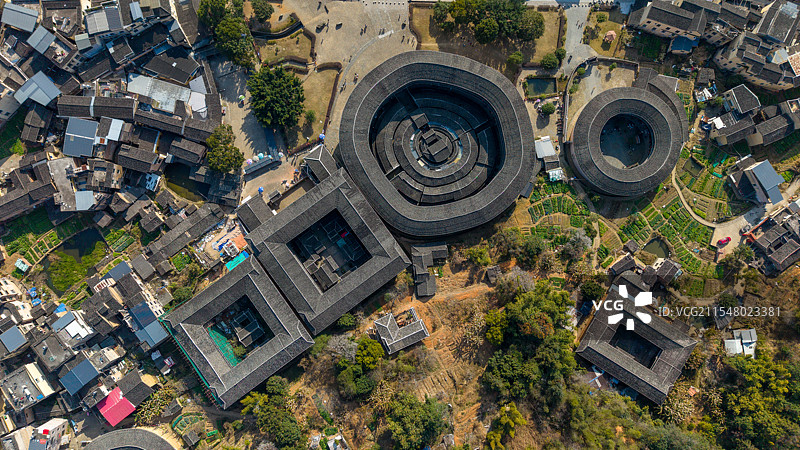 福建客家永定土楼图片素材