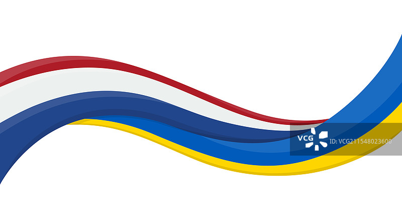 乌克兰国旗的波浪形丝带横幅图片素材