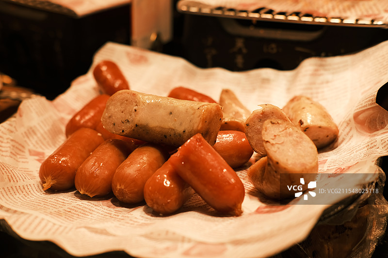 烤香肠和小香肠图片素材
