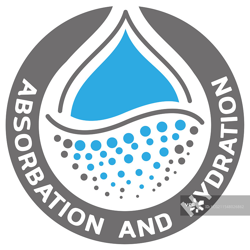 吸收和水合作用的图标符号图片素材