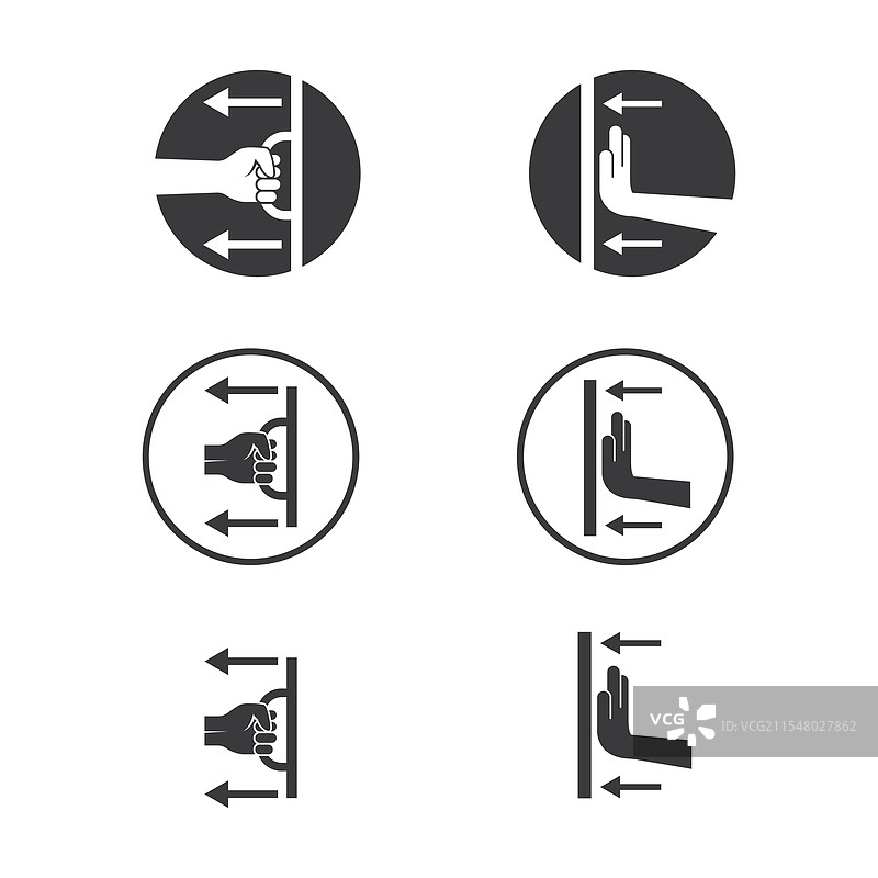 黑色推拉标志图标元素设计图片素材