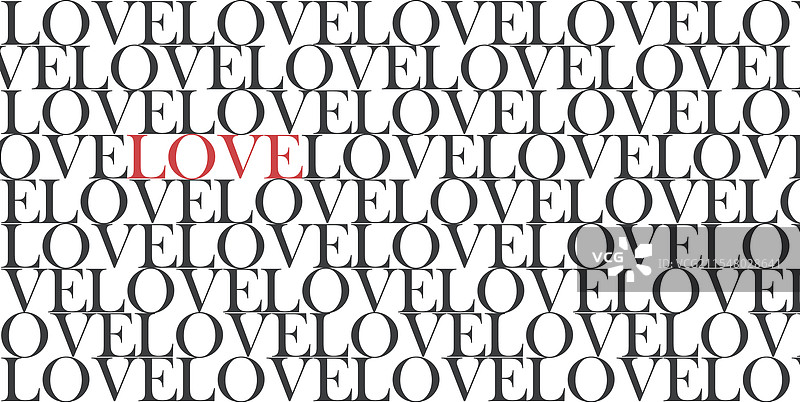 带有“爱”字母的横向背景图片素材