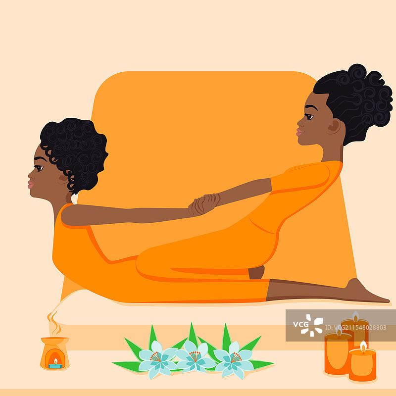 泰式按摩与非洲民族图片素材