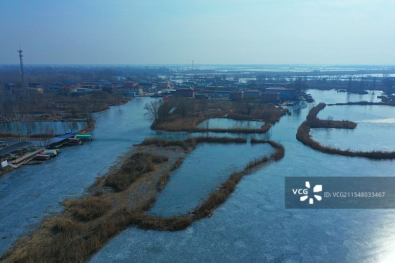 生态乐园白洋淀，四季风光美画卷鸟语欢歌乐陶醉，风水宝地映雄安刘庄子图片素材