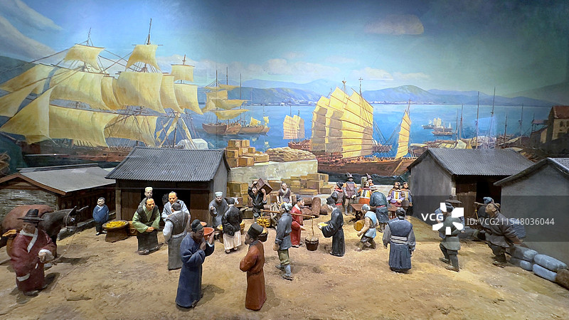 1840年后中国沿海的国际贸易开始了图片素材