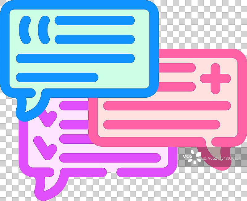 癌症治疗的医疗咨询彩色图标图片素材