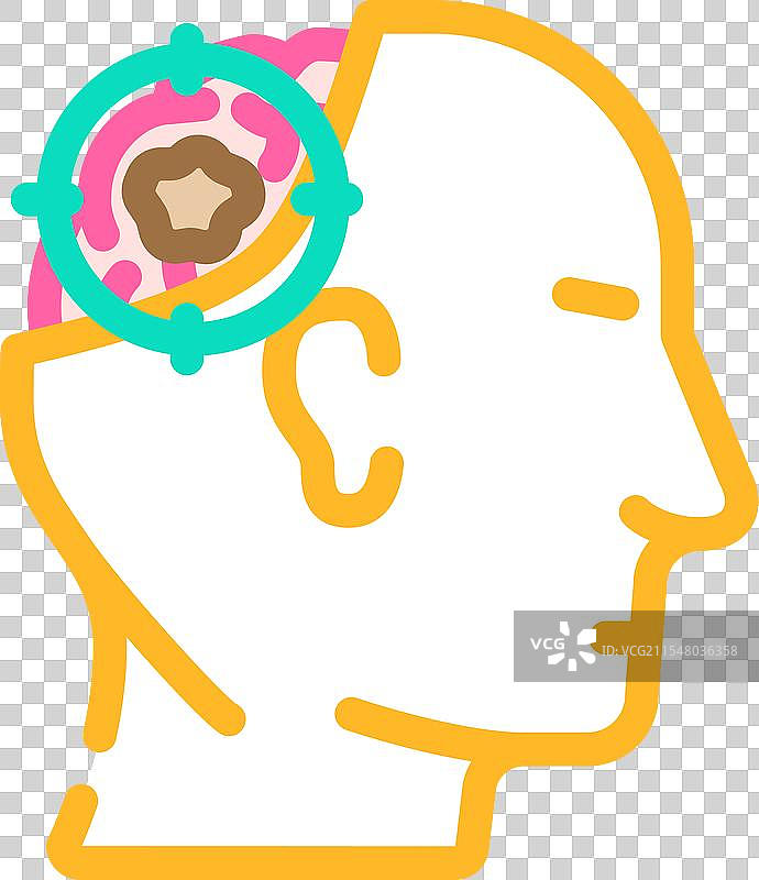 肿瘤切除癌症治疗彩色图标图片素材