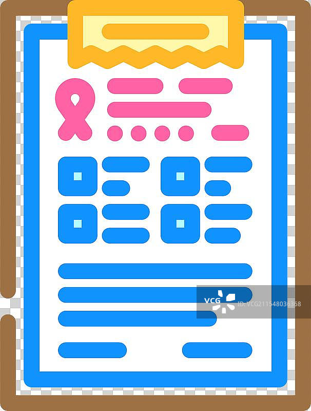 癌症治疗计划 彩色图标图片素材