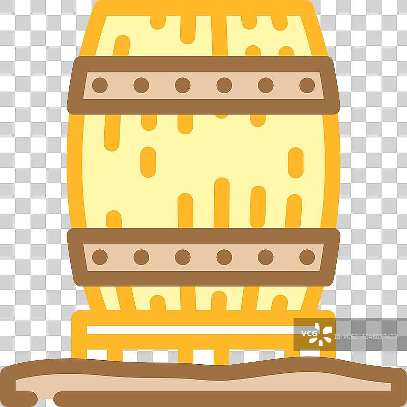 雨水收集桶节水彩色图标图片素材