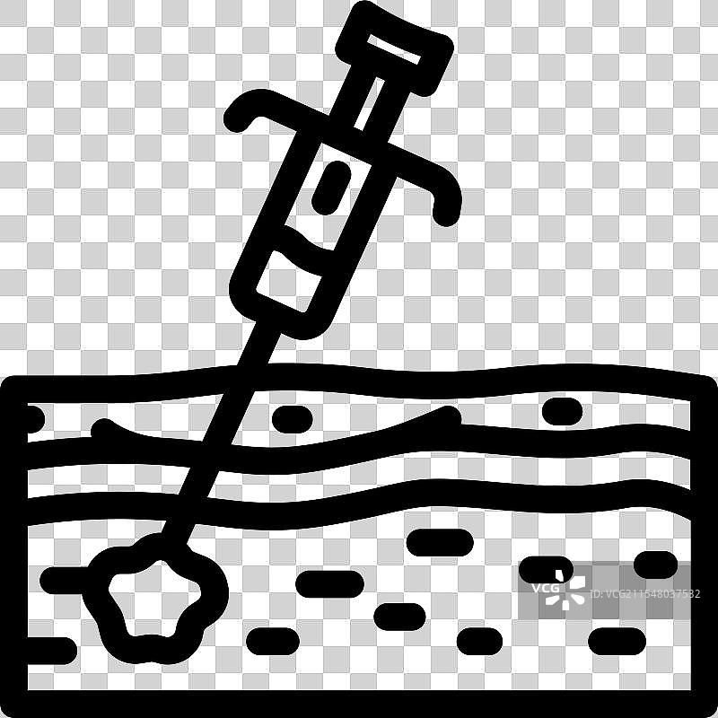 活检癌症治疗线条图标图片素材