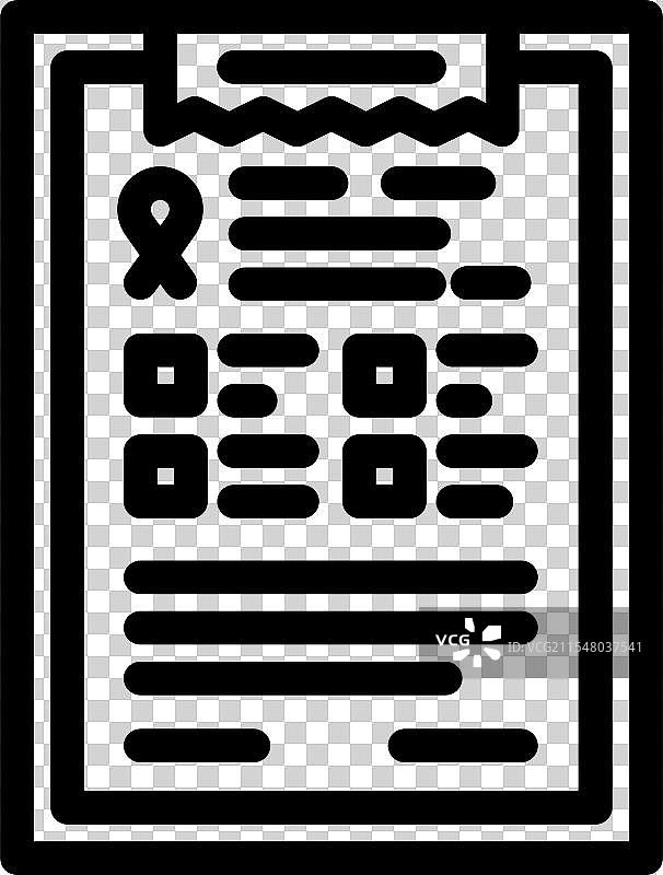 癌症治疗计划线条图标图片素材