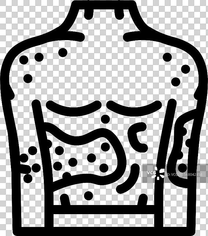 皮疹皮肤病症状线条图标图片素材