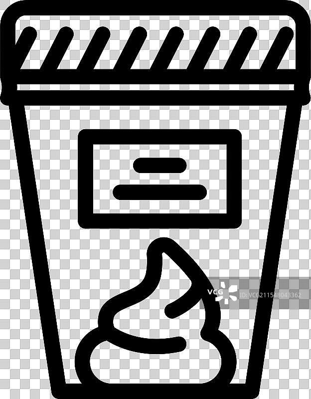 感染的粪便样本线条图标图片素材