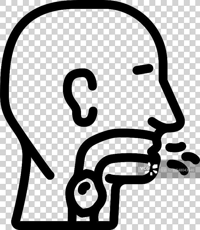 窒息家庭伤害事故线条图标图片素材