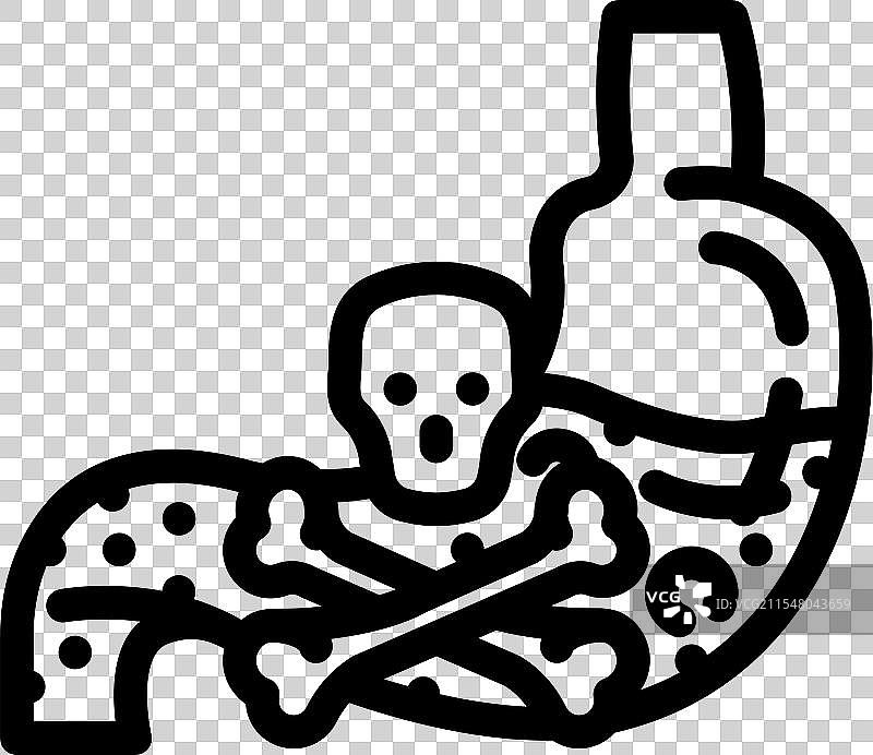 摄入有害物质的线条图标图片素材