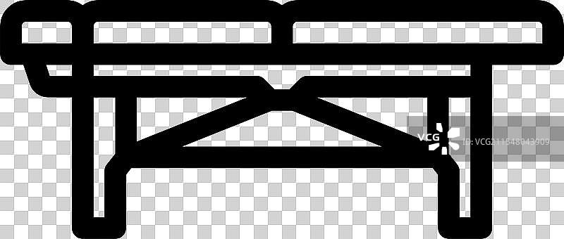 按摩床水疗治疗线条图标图片素材