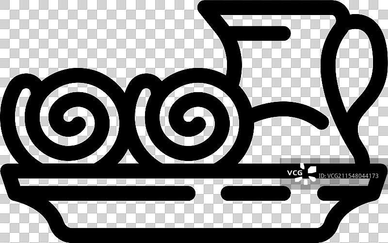 热毛巾水疗治疗线条图标图片素材