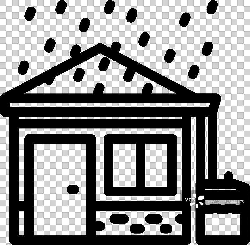 雨水收集节水线条图标图片素材