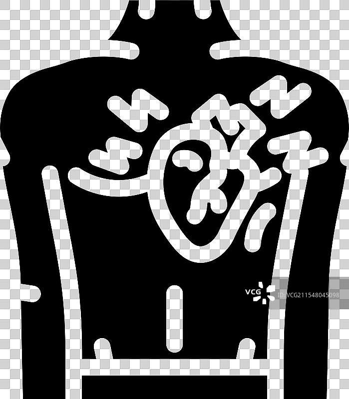 胸痛心悸疾病症状图标图片素材