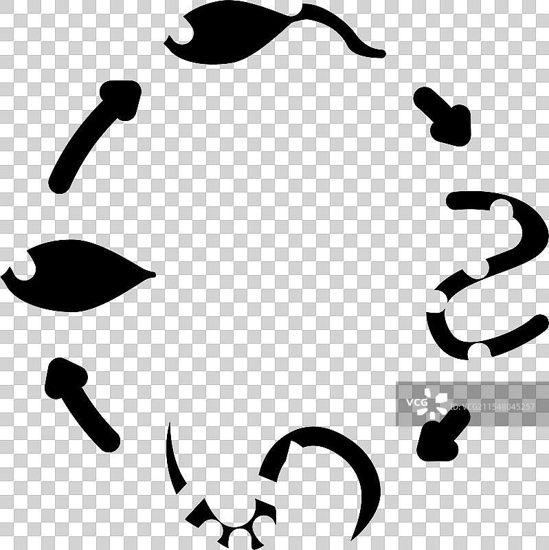 寄生虫蠕虫生命周期图标图片素材