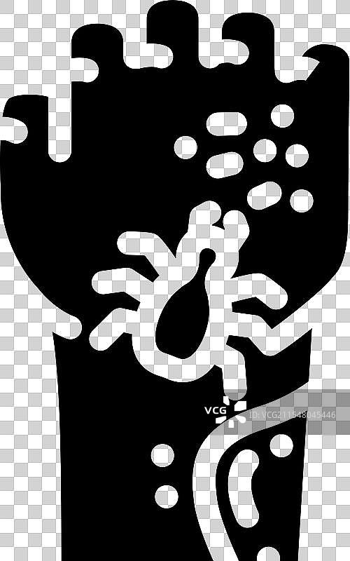 家庭伤害事故的叮咬刺痛图标图片素材