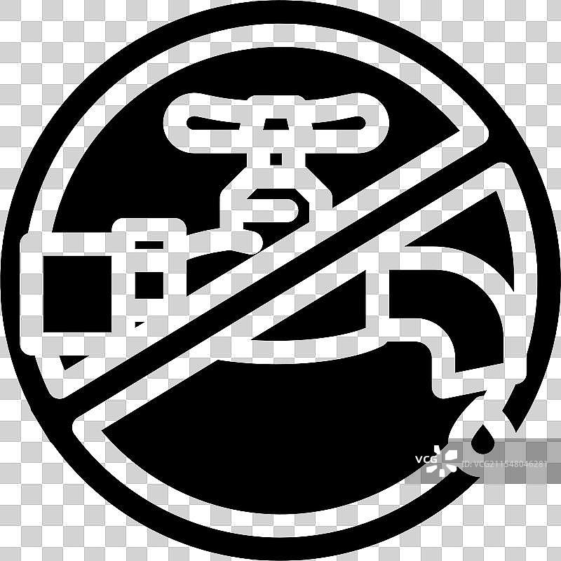 关闭水龙头提醒节水图标图片素材