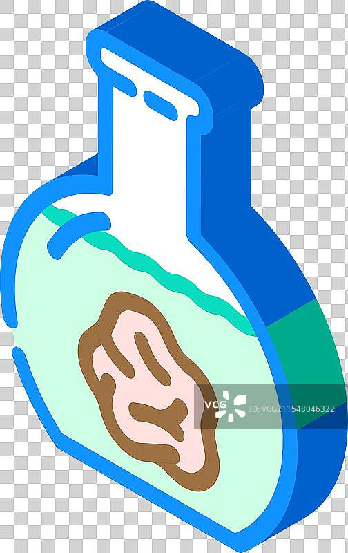 癌症治疗研究等距图标图片素材