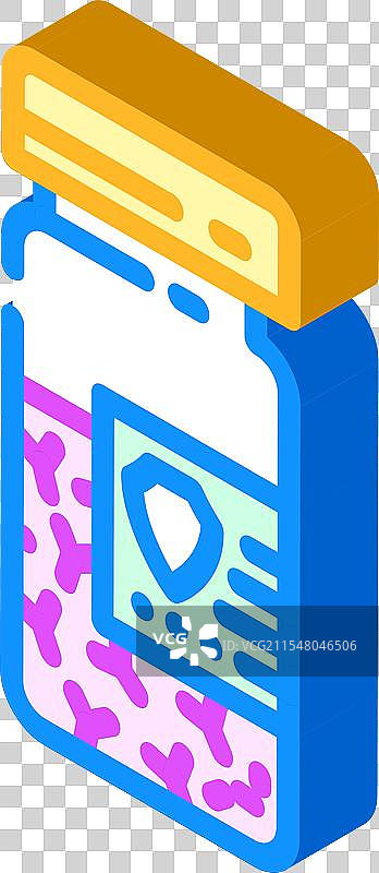 免疫疗法癌症治疗等距图标图片素材