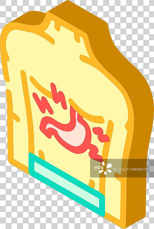 腹泻、腹痛、疾病症状的等距图图片素材