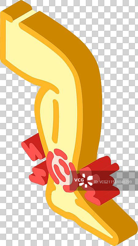 肿胀炎症疾病症状等距图片素材